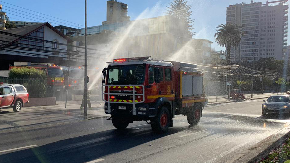 Tres nuevos carros forestales para el Cuerpo de Bomberos de Bomberos de Viña del Mar